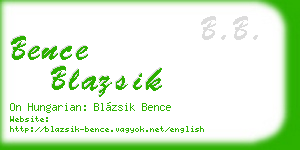 bence blazsik business card